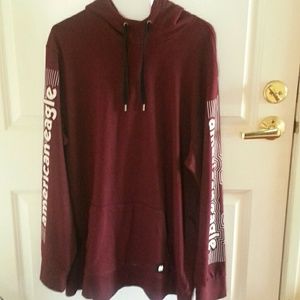 AE burgundy men hoodie